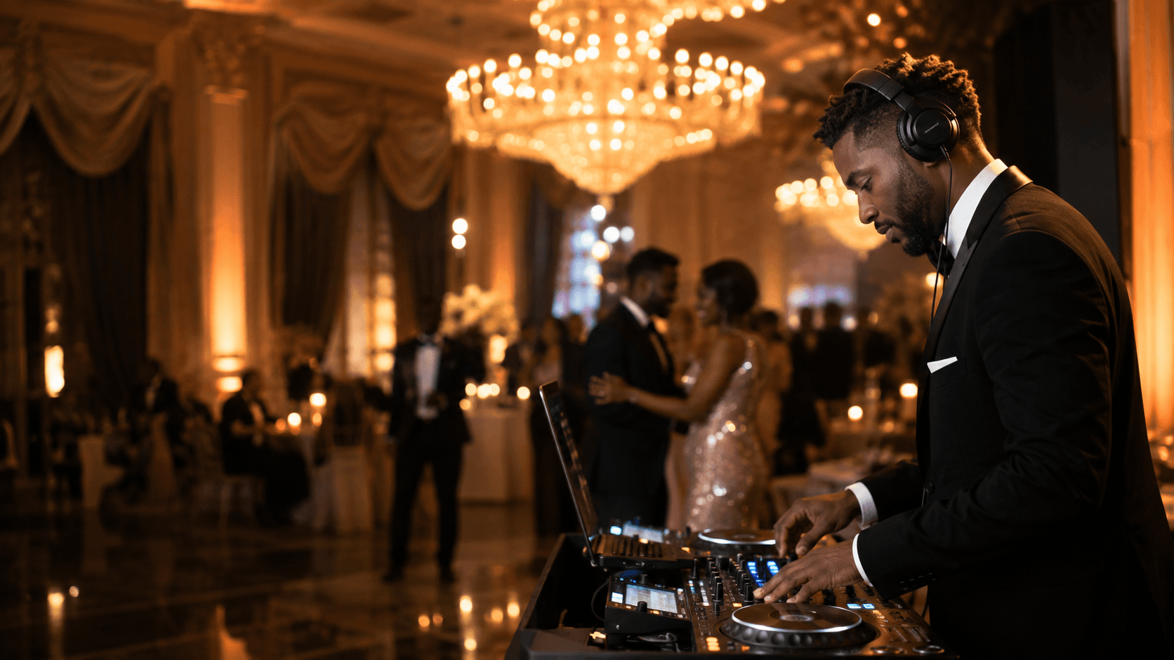 DJ animant une soirée événementielle