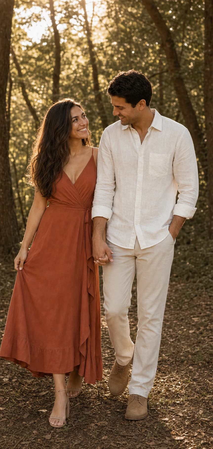 Sophie et Thomas Durand dans les bois